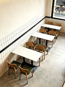 Juegos de Mesas y Sillas de Comedor Comerciales de Estilo Moderno y Minimalista con Tablero de Piedra para Restaurantes, Tiendas de Té con Leche, Hamburgueserías y Bares de Snacks - Product Image 3