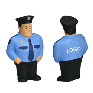 Custom Logo PU Foam Character Policeman Shaped Soft Slow Rising Stress <b>Ball</b> Promotional Gifts <b>Squeeze</b> Toys for Kids Boys Girls - Product Image 1