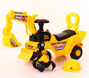 Coche de Pedales Eléctrico de Alta Calidad para Niños, Mini Tractor para Niños, Excavadora de Juguete <span class=keywords><strong>con</strong></span> Casco - Product Image 3