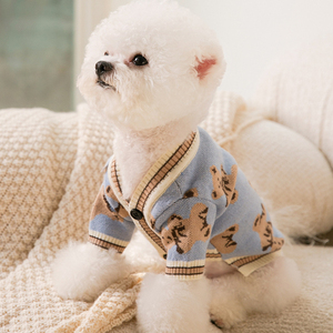NOUVEAU Cardigan Ours Automne Hiver, Vêtements Festifs Mignons pour Animaux, Pull Tricoté Chaud pour Petits et Moyens Chiens, Vêtements pour Chats - Product Image 6