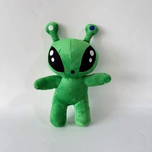 Jouets en peluche Alien vert de dessin animé en gros, porte-clés et oreillers brodés, rembourrés en coton PP, cadeaux d'anniversaire pour filles et garçons - Product Image 4