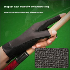 Billard Pool Handschuhe für die linke Hand <span class=keywords><strong>3</strong></span> Finger, Spleiß prozess, Snooker Cue Sport handschuh Beliebte Größen für Männer & Frauen - Product Image 6