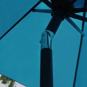 2023 High Quality Large Outdoor Patio <b>Umbrella</b> with LED Solar Light Modern Steel Frame Design for Hotel Garden <b>Table</b> Parasol - Product Image 3