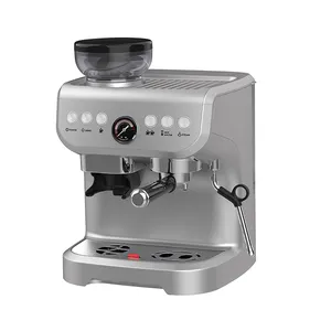 Satın ticari İtalyan cappuccino 15 bar basınçlı espresso kahve makinesi süt köpürtücü