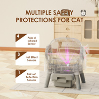 PetPivot AutoScooper 11 Bac à litière automatique pour chat avec plusieurs capteurs de sécurité infrarouges, grand espace intérieur confortable pour le chat