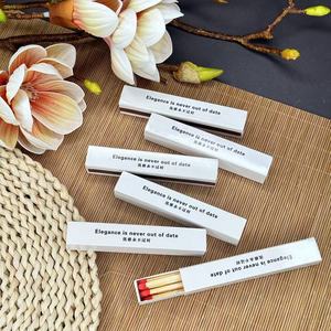 Lange weiße Box mit Holzstab und hochwertiger Box mit individuellem Logo-Streichholz schachtel für Werbe spiele für Kerzen hotels - Product Image 5