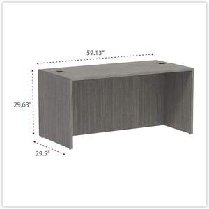 Alera Valencia Series - Mueble de Recepción Recto, 59.13 x 29.5 x 29.63 Pulgadas, Color Gris, para Uso en Oficinas - Product Image 6
