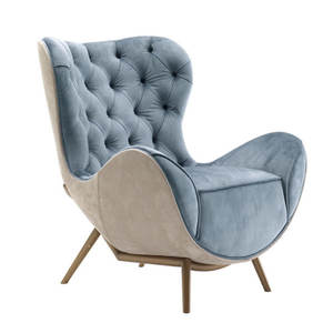 नए नर्डिक लाइट लक्जरी कपड़े गुलाबी मखमली एकल सोफे बाघ कुर्सी लिविंग रूम फर्नीचर के लिए उच्च-पीठ चमड़े के सोफे - Product Image 3