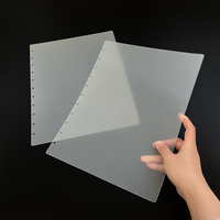 Carnet de planification budgétaire A5 en plastique PP givré, couverture rigide, reliure à disques, avec index et feuilles mobiles
