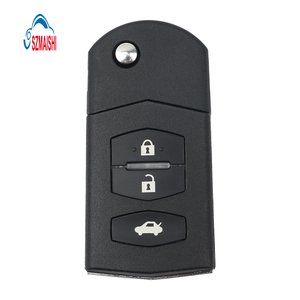 SZMAISHI MAZ24R, <span class=keywords><strong>3</strong></span> botones, hoja de <span class=keywords><strong>llave</strong></span> sin cortar, carcasa de <span class=keywords><strong>llave</strong></span> de coche con Control remoto abatible para reemplazo de <span class=keywords><strong>MAZDA</strong></span>, <span class=keywords><strong>funda</strong></span> de llavero en blanco para vehículo inteligente - Product Image 1