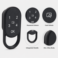 Serrure de casier RFID à mot de passe avec rebond automatique, alerte vocale et interface d'alimentation d'urgence pour armoire, tiroir et casier