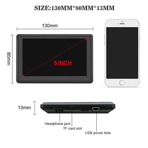 Màn Hình Cảm Ứng Định Vị <span class=keywords><strong>GPS</strong></span> <span class=keywords><strong>Sat</strong></span> <span class=keywords><strong>Nav</strong></span> 5 Inch Cho Xe Tải Khuyến Mãi 8GB 256MB Với Bản Đồ Anh Và Châu Âu Miễn Phí Trọn Đời - Product Image 5