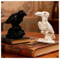 Figura Decorativa de Cuervo Pequeño en 3D, Juguete de Resina, Artesanía, Decoración para Halloween, Fiestas Religiosas y Eventos