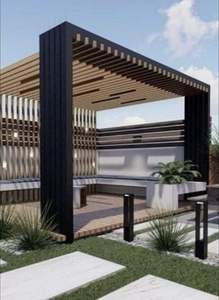 Pergola en aluminium à lames orientables réglables pour l'extérieur, pergolas en aluminium de jardin, pavillon de jardin, aluminium motorisé pour l'extérieur, usine du Vietnam - Product Image 2