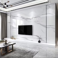 Panneau mural en bambou et charbon de bois PETG, panneau mural en marbre 3D, panneau mural pour la maison - Panneau de séparation de douche en plastique et pierre imperméable