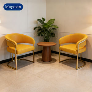 Fauteuil inclinable moderne en cuir avec pieds en métal, confortable pour les hôtels, les bureaux et les salons - Product Image 1