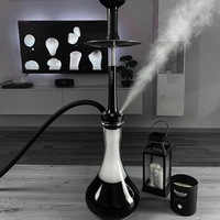 Chicha en gros d'Allemagne, en acier inoxydable, design droit, pour fêtes et bars à chicha, en alliage, avec tuyau inclus