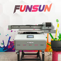 Impresora UV Funsun de 2 o 3 Cabezales, Impresora UV Plana A1 para Lienzos, Tarjetas, Pelotas de Golf, Vidrio, Madera, Carcasas de Teléfono