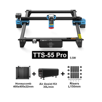 10% de réduction BulkMan 3D TTS-55 Pro Graveur laser 5,5W Machine de gravure haute vitesse Zone de travail 300x300mm pour machine laser routeur CNC