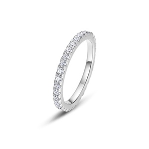 Anillo Geométrico con Incrustaciones de Moissanita en Plata S925 para Mujer, Joyería Brillante de Lujo Ligero con Baño Electrolítico, Suministro Directo de Fábrica - Product Image 6