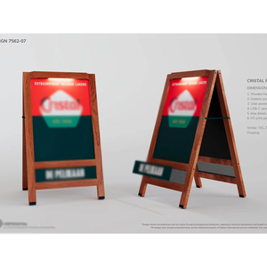 Panneaux publicitaires sandwich, Tableaux à <span class=keywords><strong>craie</strong></span>, Panneaux solaires intégrés dans un cadre, <span class=keywords><strong>Tableau</strong></span> noir double face, <span class=keywords><strong>Tableau</strong></span> publicitaire - Product Image 4