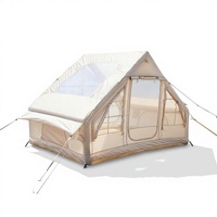 Tente de camping familiale portable quatre saisons, tissu Oxford imperméable, toit gonflable élégant pour 2 à 4 personnes, pour les voyages en plein air