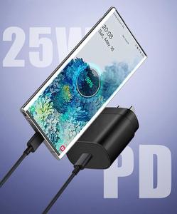 Note 10 Adaptateur de chargeur mural USB PD & QC3.0 haute vitesse 25W Type-C avec PC anti-feu pour téléphones portables et écouteurs - Product Image 6