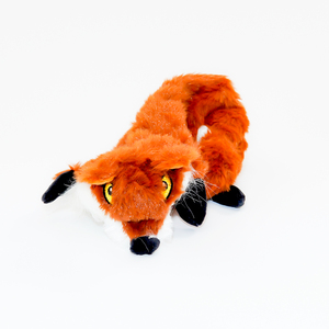 Juguetes chirriantes para perros sin relleno, paquete de juguetes de peluche para masticar con diseños de zorro, ardilla y lobo gris - Product Image 1