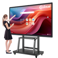 Cuhub Écran plat interactif LED 4K de 86 pouces, processeur RK3588, 40 points de contact, caméra 48MP, 128 Go de ROM, tactile stylo/doigt