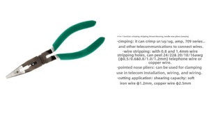 <span class=keywords><strong>ProsKit</strong></span> CP-148 Telekom RJ45 FTTH Kombine Sıkma Penseli Uzun Burunlu Pense Soyucu Kesici Çok Amaçlı El Aleti Karbon Çelik 5 Yıl Garantili - Product Image 5
