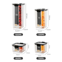 Contenants d'Organisation Alimentaire Empilables pour Cuisine et Garde-Manger, Boîtes de Rangement Hermétiques en Plastique Anti-Humidité avec Couvercles à Verrouillage