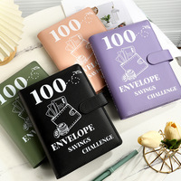Carnet de Défi d'Économie A5 Rechargeable 6 Trous, Journal Financier 100 Jours avec 25 Pochettes à Grille et 4 Feuilles Intérieures – Vente en Gros