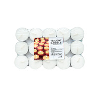 Usine de bougies 50pcs 4 heures de combustion bougie chauffe-plat sans goutte pour les vacances