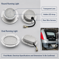 Lampu LED SHIZI untuk Rel Kereta Api, Lensa Oval Bulat, Panel Logam, Lampu Depan LED, Tahan Air IP67, Pemasok Kendaraan Transit