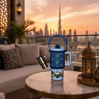 Gobelet isotherme en denim 30oz SIDE BY SIDE, design étoile 5D, en acier inoxydable, de luxe, sans BPA, anti-fuite, personnalisable OEM, vente en gros
