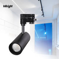 Système de rail d'éclairage LED COB réglable en aluminium 12W 20W 36W anti-éblouissement pour hôtels, commerces et galeries