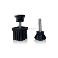 40*40 bouchon de tube d'écrou carré M10 Kit d'inserts de tube carré Niveleur réglable pour meubles pour pieds de table et de bureau