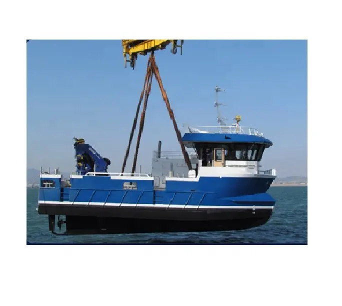 Grandsea 50ft/15m cargo boat crane barge boat aluminium workboat catamaran