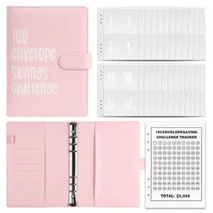 2024 A5 New Savings Challenges Binder Budget Planner Book 100 Envelope Challenge Binder Book for Budgeting Easy and Fun