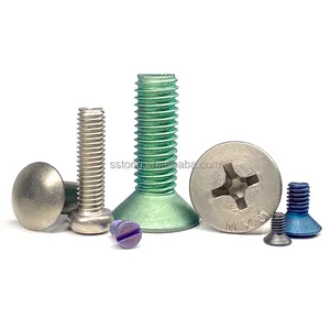 Custom m1 m2 m3 m6 m7 grade 2 Gr1 Gr2 cross countersunk head pure titanium machine screw