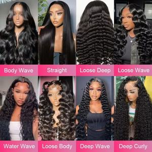 HD Lace Full Virgin Brazilian Human <b>Hair</b> Wigs Wave Curly Transparent Lace Front Human <b>Hair</b> Wigs for Black Women - Product Image 2