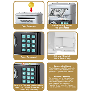 BGL mot de passe électronique Mini ATM Machine en plastique boîte d'économie d'argent tirelire pièce Alcancias Tirelires caisse enregistreuse - Product Image 5