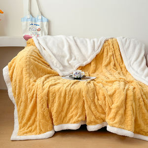Manta de Felpa de Doble Cara OEM, Tejida en Poliéster Sherpa, para Todas las Estaciones, Suave y Cálida, para Cama, Sofá, Dormitorio, Sala de Estar, Uso Doméstico - Product Image 4
