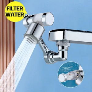 Robinet anti-éclaboussures universel à rotation complète à 1080 degrés cuivre métal laiton avec filtre en coton robinet <span class=keywords><strong>douche</strong></span> accessoires de salle de bain - Product Image 2