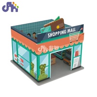 Desain Baru Taman Bermain Peran Mini Pusat Perbelanjaan Supermarket Mainan Berpura-pura Rumah Mainan Anak Dalam Ruangan