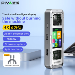 PIVA G71 7-in-1 E-Sports Dockingstation HUB USB-C Multiport-Adapter - Kompatibel mit 4K 60Hz USB3.0 <span class=keywords><strong>3</strong></span>,5MM AUX 7-Port-Splitter - Product Image 2