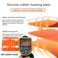 Coussin chauffant en silicone flexible pour batterie au lithium, élément chauffant en silicone pour la gestion thermique des batteries au lithium des véhicules électriques