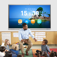 Papan Tulis Interaktif 4K 65/75/86 Inci dengan Android 15 & Sentuhan IR 40 Titik untuk Ruang Kelas Sekolah & Rapat Kantor