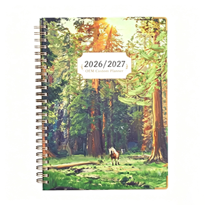 Cuaderno con 5 Páginas por <span class=keywords><strong>Libro</strong></span>, con Separadores, Colorido, con Esquinas Doradas, Espiral, Agenda Diaria, Semanal y Mensual, Impresión Personalizada - Product Image 1