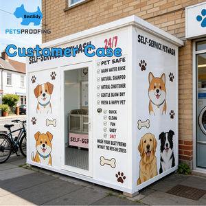 業務用屋外ステンレス製多機能犬洗浄キオスクセルフサービスペットグルーミングステーション機器パビリオン - Product Image 3